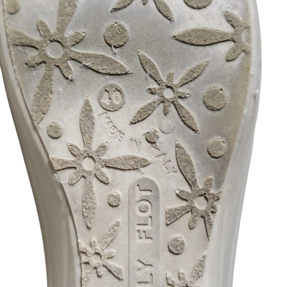 Fly Flot Blue Fabric Mule Clogs Shoes Slip On Comfort Size 40 - Picture 10 of 10